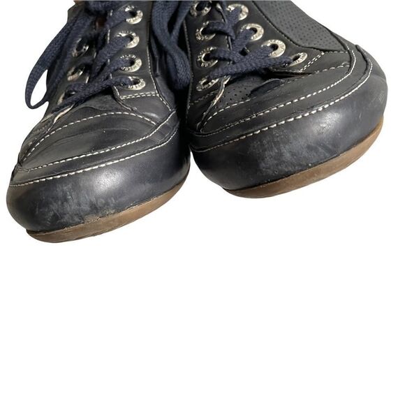 SEMLER SELECT Germany Blue Leather Lace Up Walking Sneaker Running Shoes 6.5 - Picture 7 of 11